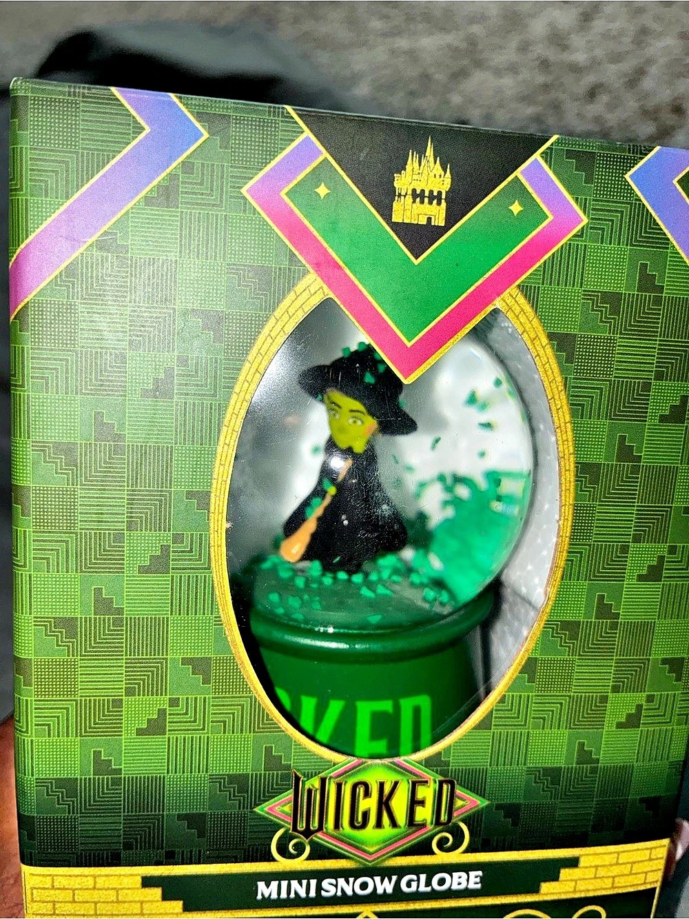 Wicked Mini Snow Globe Green & Black